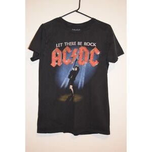 AC/DC Let There Be Rock Graphic Tee Band T-Shirt World Tour‎ Black Medium